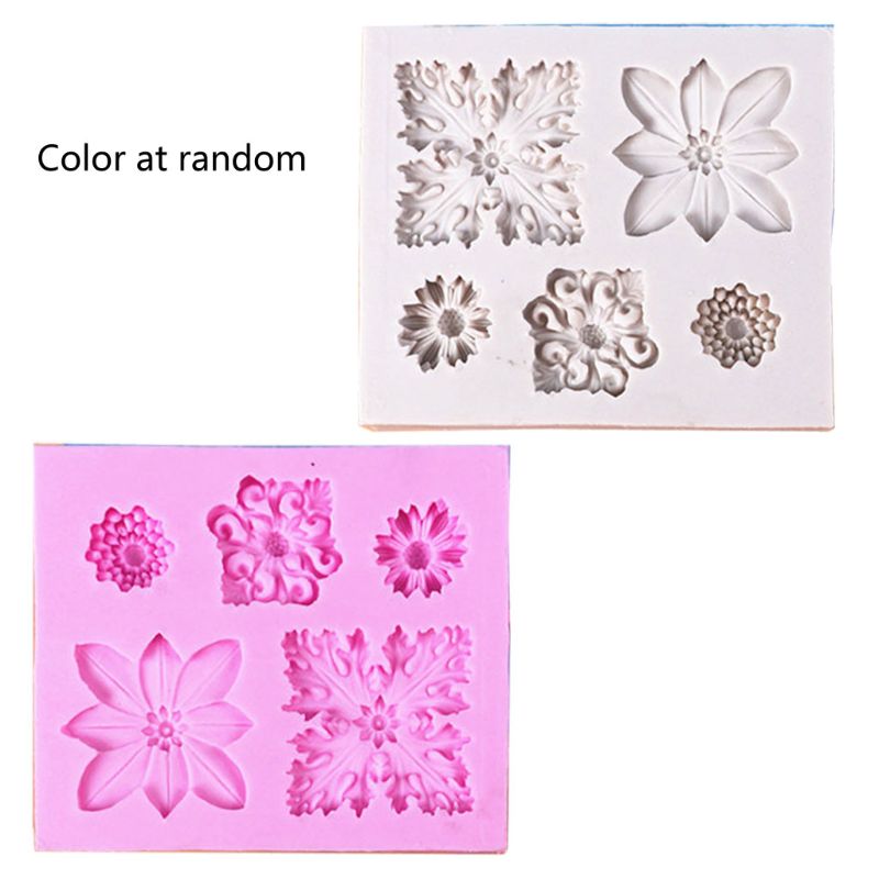 Mini Bloem Siliconen Cake Fondant Hars Mallen Rozen Bloem Mold Daisy Bloem Mallen Kleine Bloem Mallen Sieraden Art Gereedschap: E
