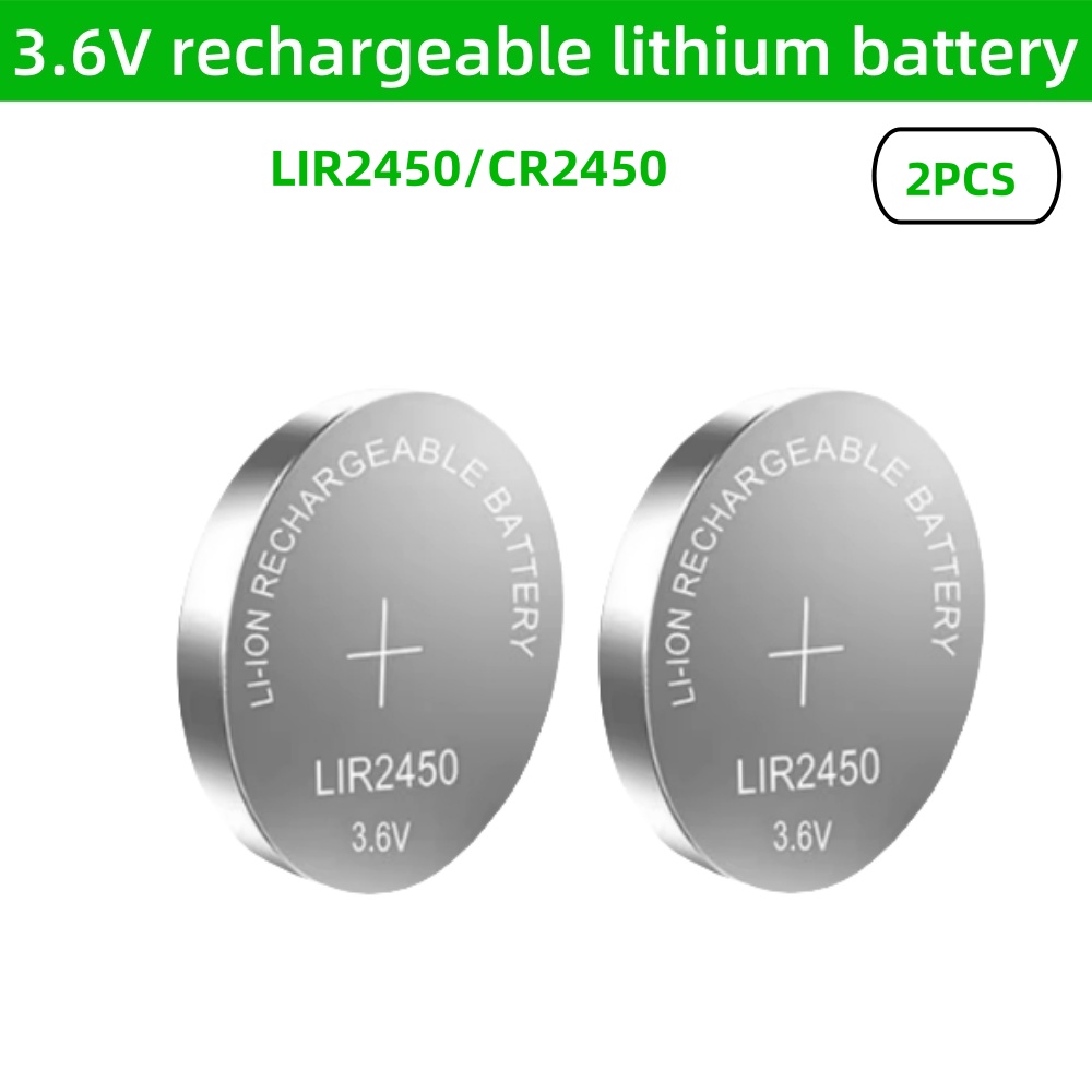2PCS LIR2032 LIR2430 LIR2450 LIR2016 LIR2025 LIR1632 3,6 V Wiederaufladbare Lithium-Batterie Ersetzt CR2032 2025 2430 2450: WEISS