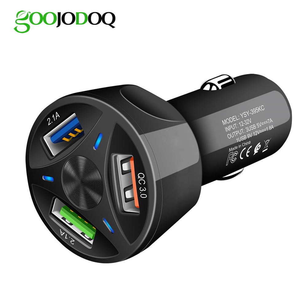 Cargador de coche para huawei QC 3,0, cargador de coche Dual de carga rápida, adaptador de carga rápida, Mini cargador Usb para coche para Xiaomi, iPhone y Samsung