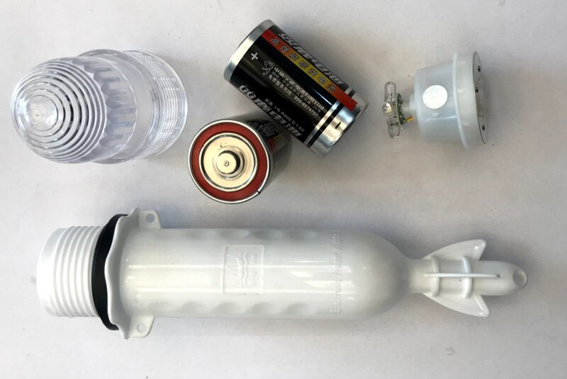 Posidon 25cm 3.0V Verschillende Kleuren Vissen Netto Signaal Licht Trekken Visnet Lamp Camping Outdoor Licht Vissen Float licht: White Color