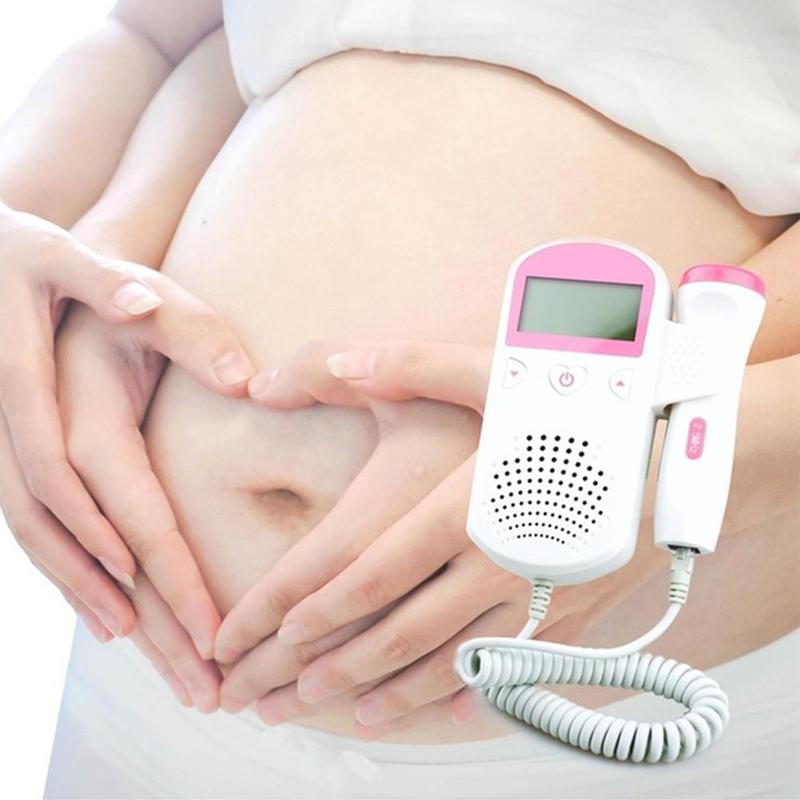 Monitoramento de freqüência cardíaca fetal para mulheres grávidas com medição doppler de movimento fetal e monitor de estetoscópio de freqüência cardíaca