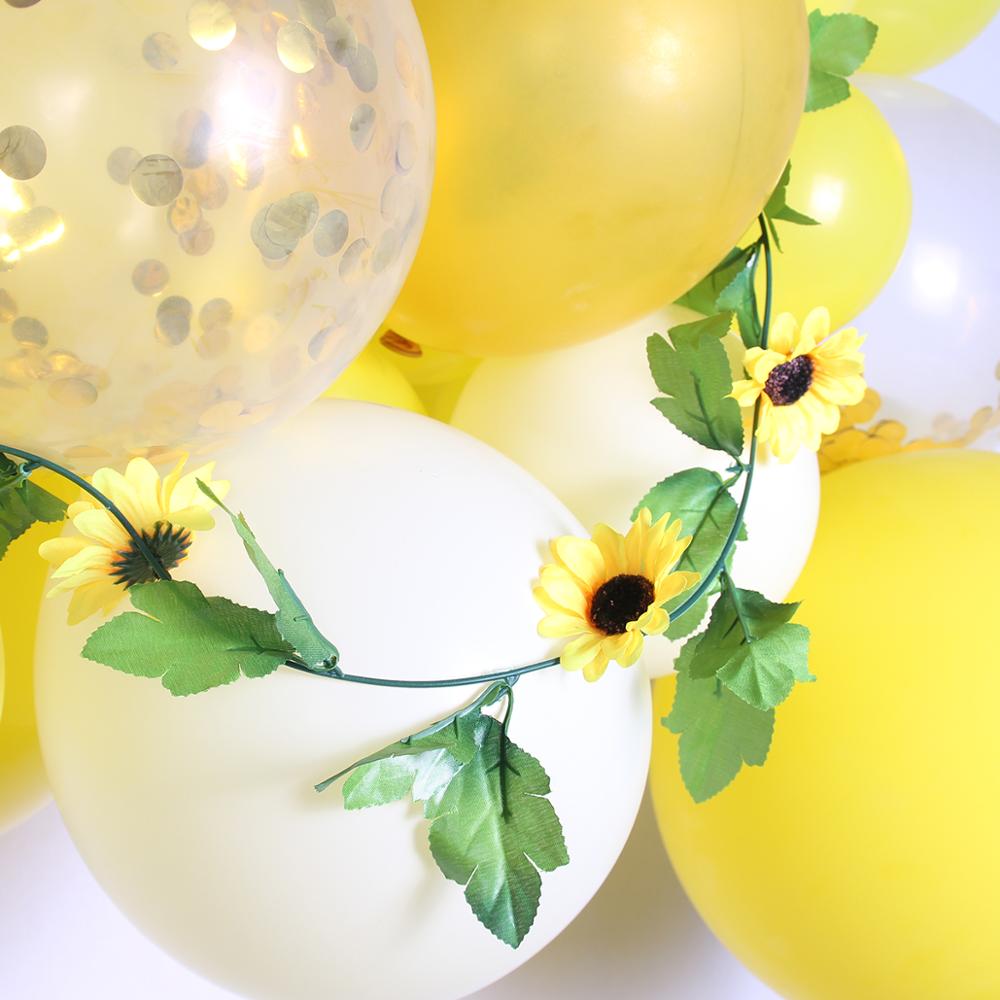 Qifu Zonnebloem Ballon Garland Arch Kit Gele Ballonnen Latex Ballon Verjaardagsfeestje Decoraties Kids Baby Shower Decor Ballonnen