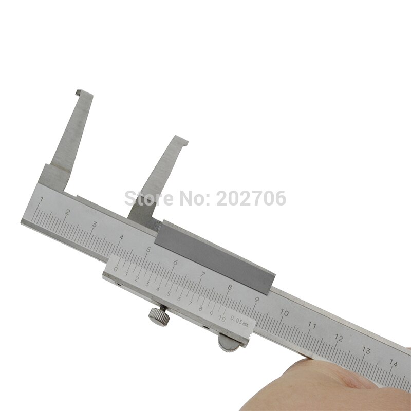 10-160mm 0.02mm Long Claw Inside Groove Vernier Calipers Stainless Steel Inner Vernier Calipers to measure inside groove