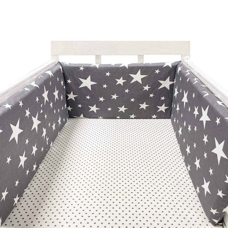 2M Baby Bed Wieg Bumper U-vormige Afneembare Rits Katoen Pasgeboren Bumpers Baby Veilig Hek Lijn Bebe cot Protector Unisex: NO1  200cm X 30cm