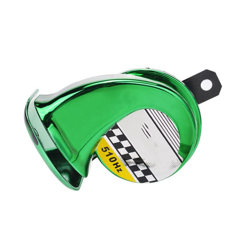Auto Hoorn 12V 130dB Waterdicht Slak Luchthoorn Sirene Luid Geluid Voor Vrachtwagen Motorfiets Boot Auto Accessoires Auto-onderdelen: 1 PC Green