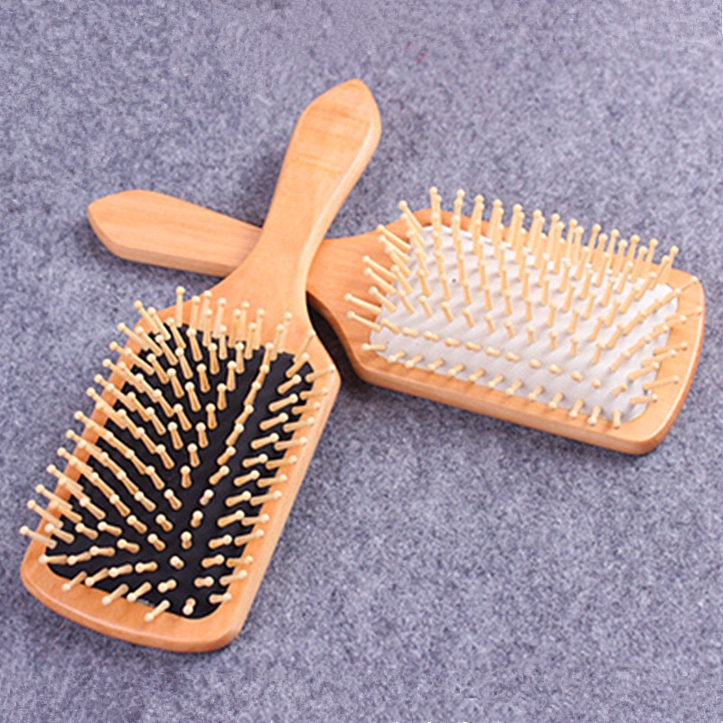 1pc kam haarverzorgingsborstel massage houten spa massagekam 3 kleuren antistatische haarkam massagekop bevordert de bloedsomloop