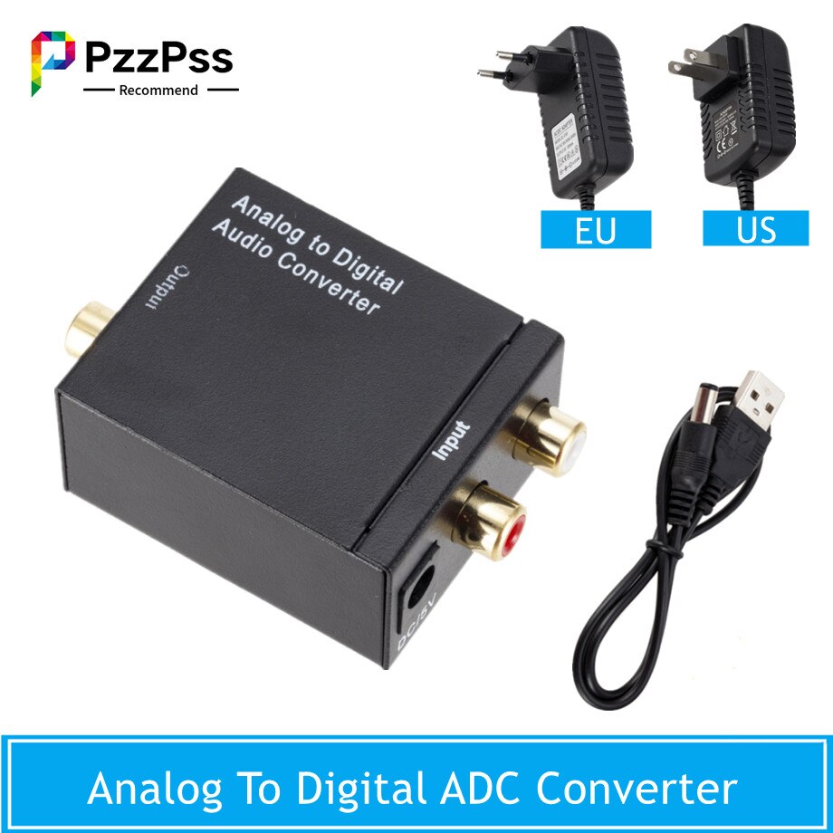 Latest Analog To Digital ADC Converter Optical Coax RCA Toslink Audio Sound Adapter SPDIF Adaptor For Apple TV For Xbox 360 DVD