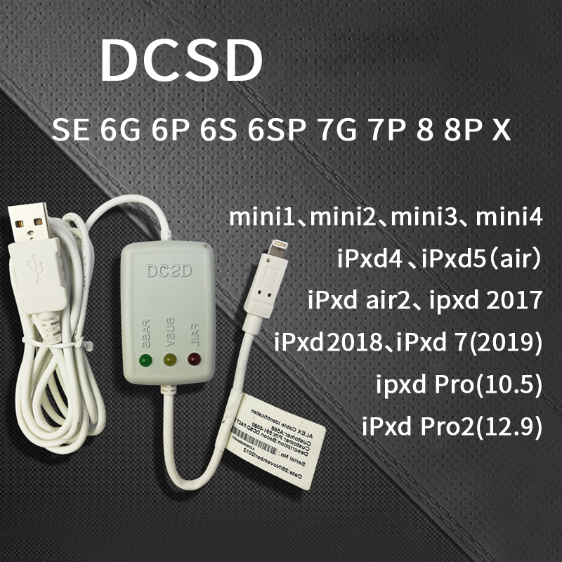 DCSD Ingenieurwesen-Kabel für iPhone iPad, violette Bildschirmlinie, Lesen, Schreiben, Festplatten, Daten entsperren, WLAN
