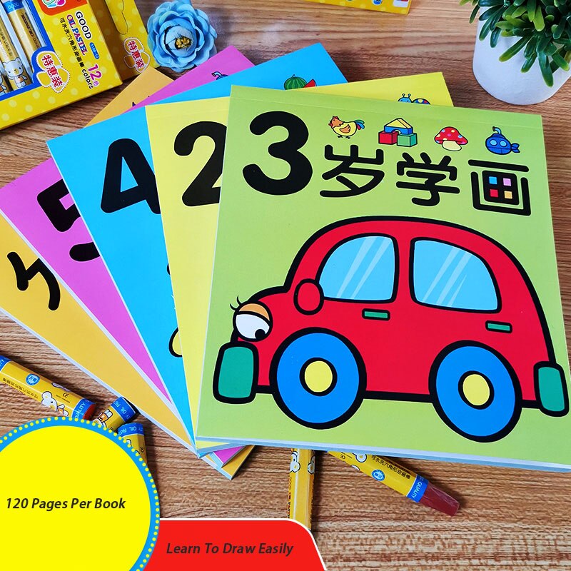 Livres de dessin éducatif pour débutants, livres de coloriage chinois, aquarelle, pour enfants, contient des images pour bébé