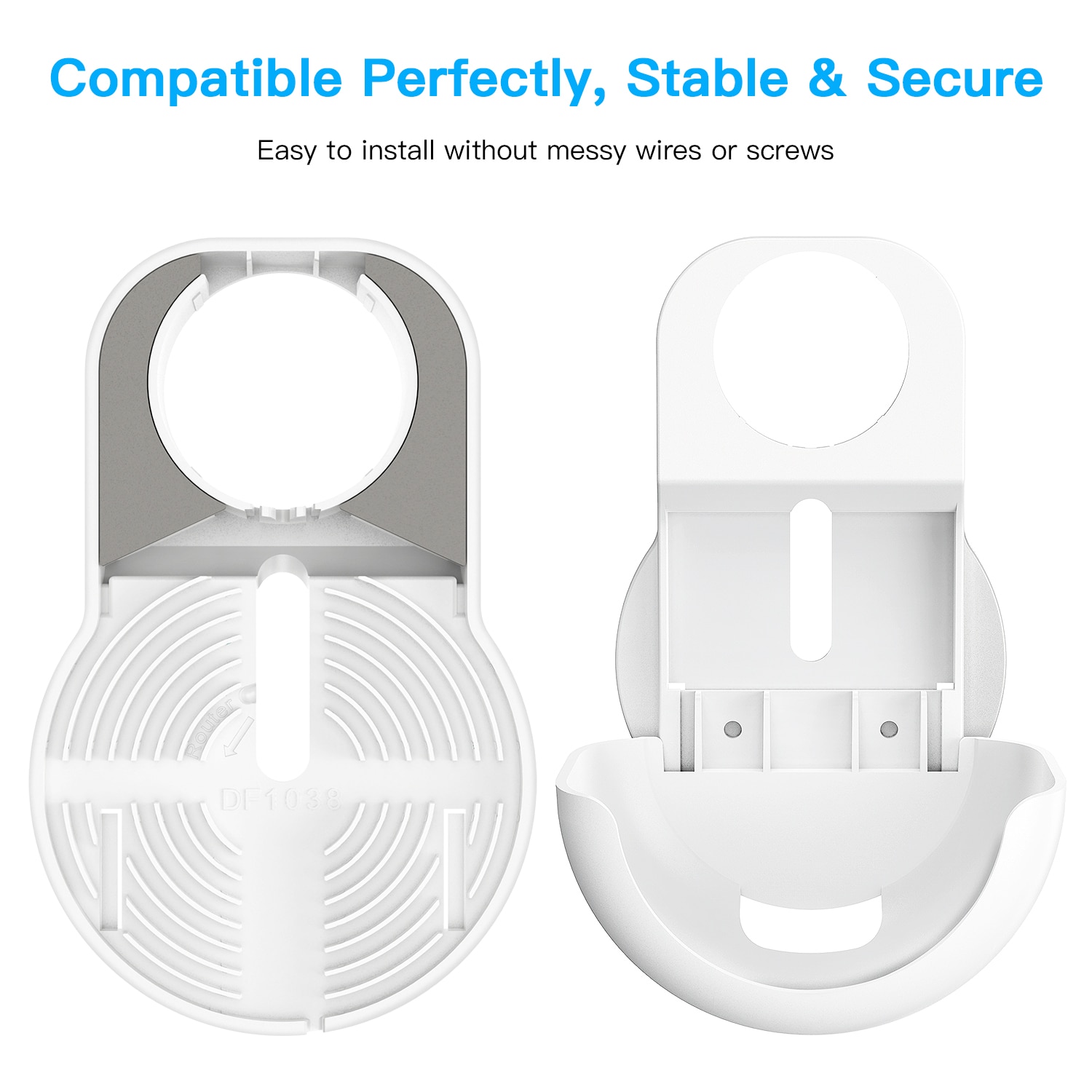 Prise support de montage mural uniquement pour routeur WiFi Google Nest Installation facile et pas de support d'encombrement de cordon support pas de vis, blanc