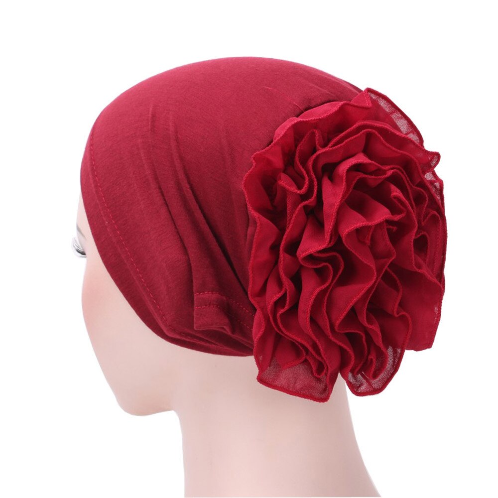 Las nuevas mujeres de encaje Floral sombrero turbante India tapa musulmana sombreros redecilla gorra de quimio capó de flores gorro para mujer 902: WE