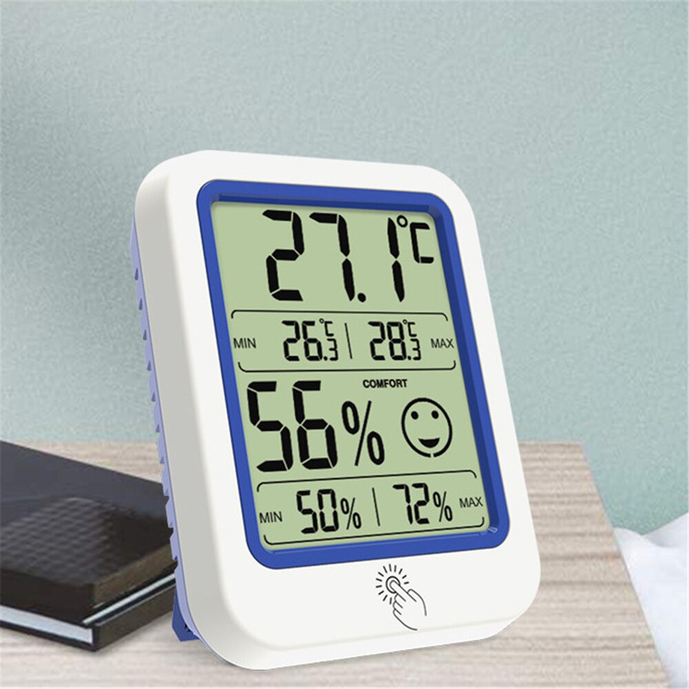 Indoor Temperature Humidity Meter Thermometer Hygrometer with LCD Desktop Dual Unit Unit Humidity Measuring Tool With Backlight
