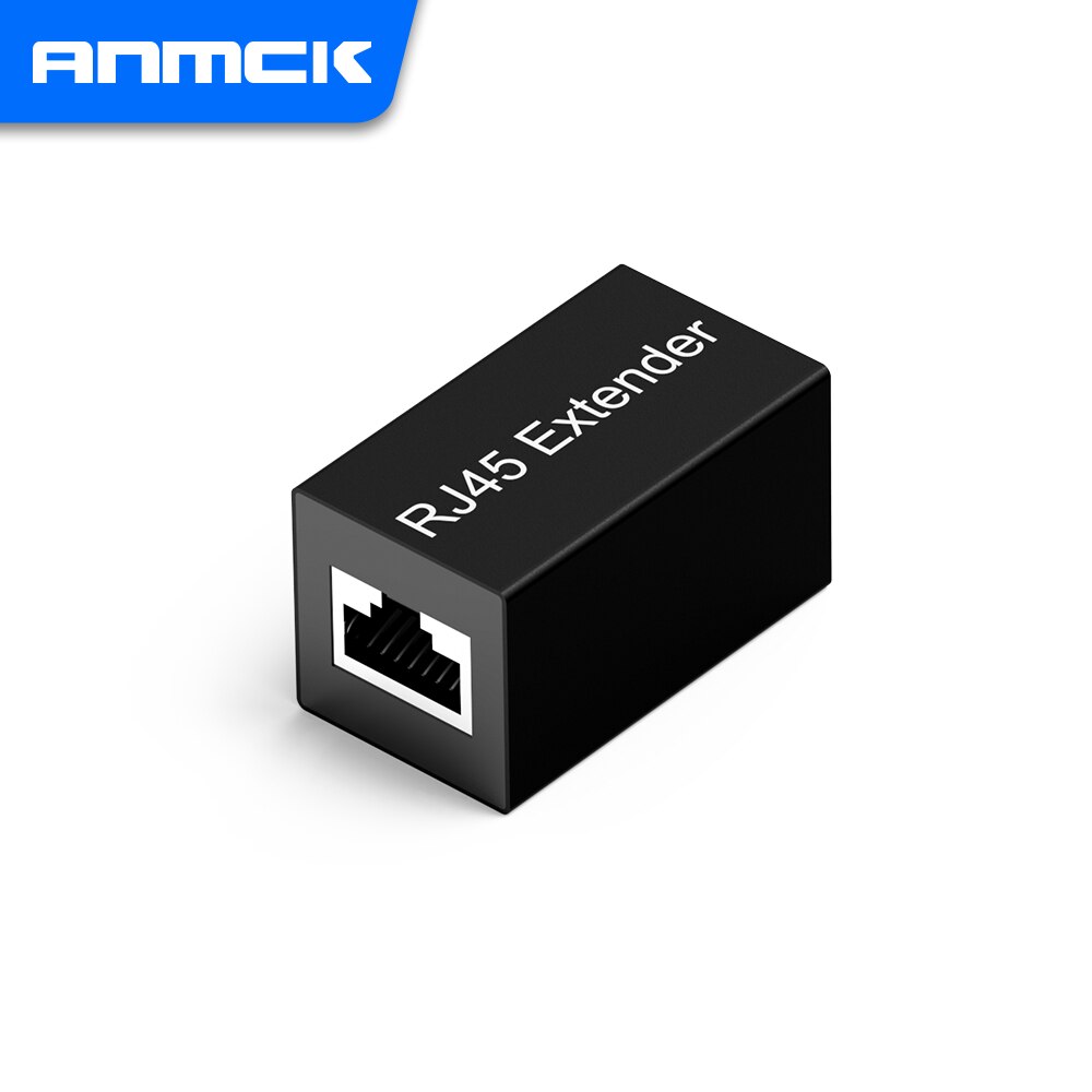 Anmck 40Gbps RJ45 Adapter Female Extender Plug CAT5E/6/8 Network Connector RJ45 Wall Plated Ethernet Cable Extension Converter