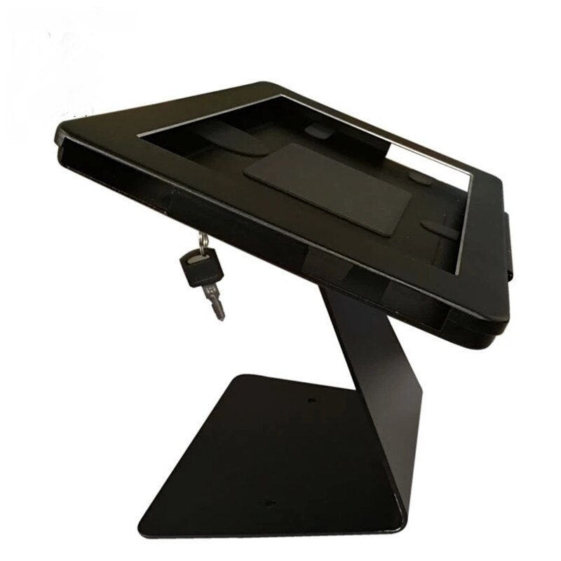 android 10.1" tablet pc countertop/desk/table ordering stand kiosk, metal PAD bracket with keylocks mounting for huawei tablet