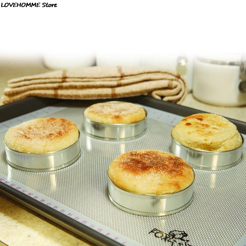 Engels Muffin Ringen 4 Stk/set Ei Pannenkoek Biscuit Crumpet Cutter Hamburger Maker Mold Mould Keuken Tool