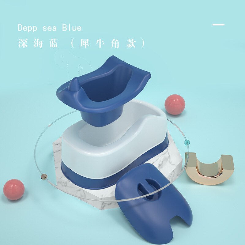 Bébé pot siège d'entraînement enfants pot bébé toilette enfants toilette garçon et fille 1-5 ans: Rhinoceros Horn Blue