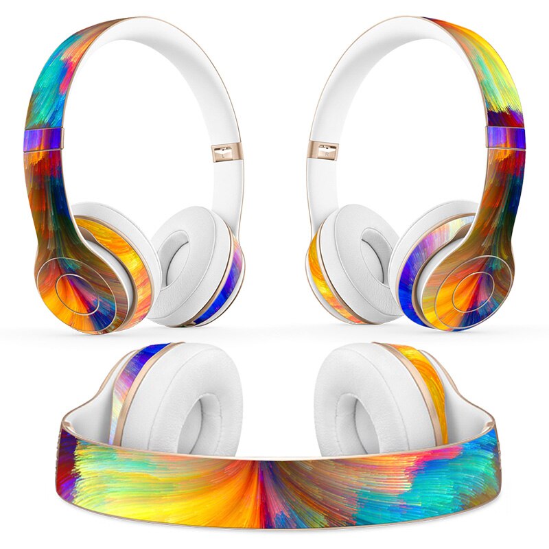 colorful Headphone Sticker for Beats Solo 2 solo 3 Wireless Headphone skin sticker for solo2 solo3 vinyl sticker: TN-Solo2-0108