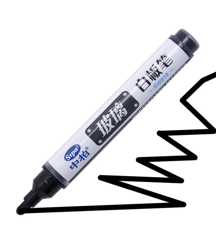 10 Pcs Glas Whiteboard Grote Capaciteit Pennen Waterbasis Uitwisbare Tekening Zwart Board Kantoor Gebruik