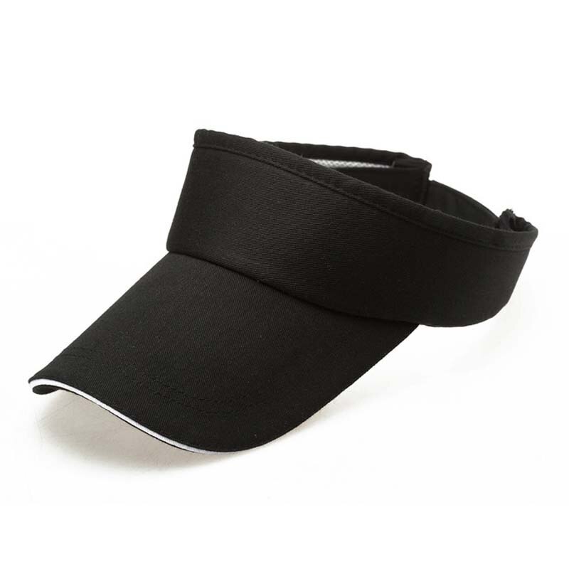 Buitensport hoeden sport tennis petten mannen en vrouwen lege top golf pet zon baseball pet paardenstaart baseball pet: Zwart