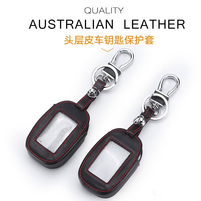 Starline B92 Leather Car Key Case for Starline B92/B64/B62/B94 Twage Two Way Car Alarm System LCD Remote Controller Cover