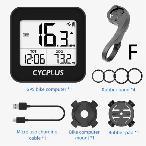 Wireless GPS Bicycle Computer CYCPLUS G1 Cycling Speedometer Odometer Stopwatch Tracker Waterproof Computer Bike Accessories: SET 01