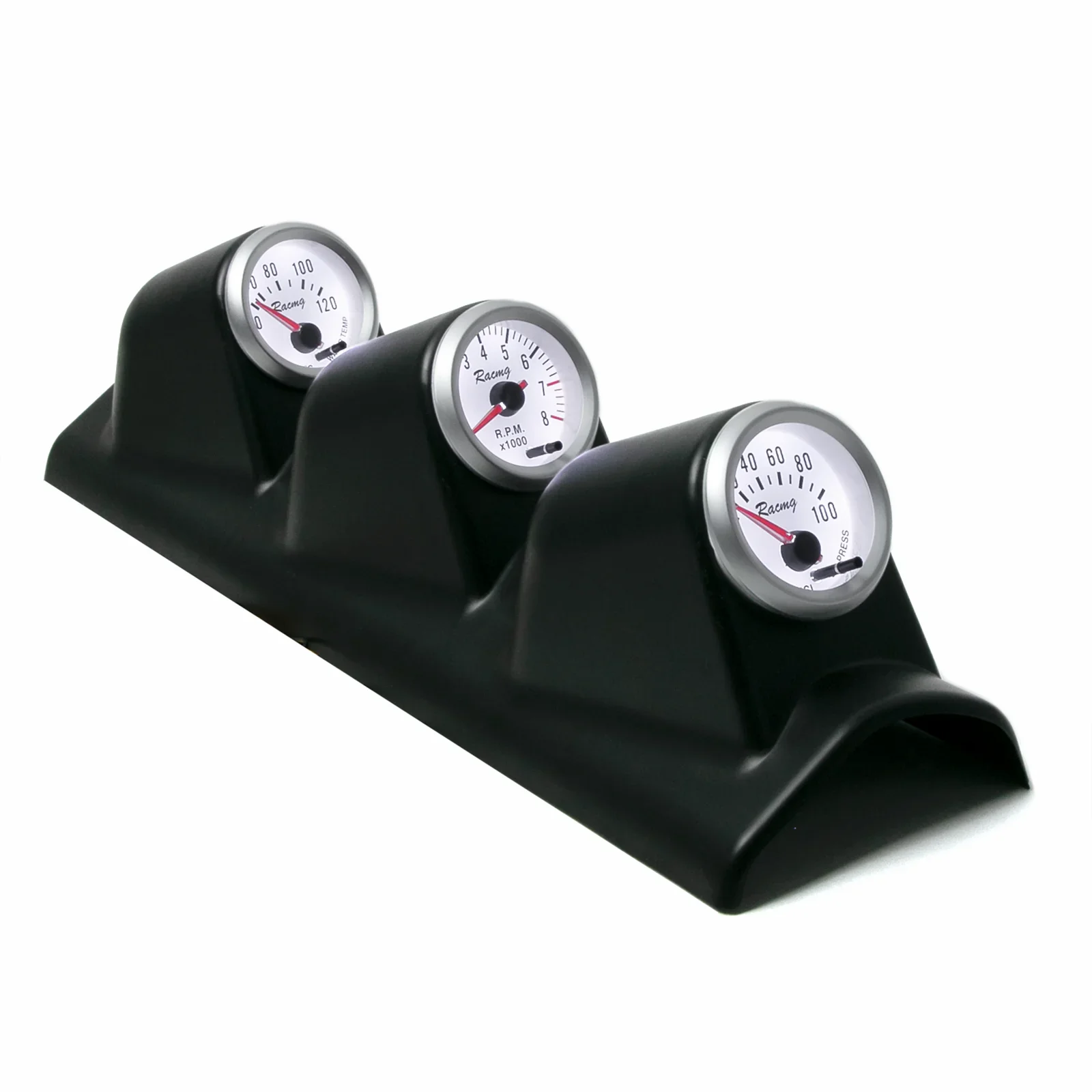 Kit de jauge 3 en 1 réglable, 7 couleurs, 52mm, voltmètre, jauge de température de l'eau, tachymètre, jauges de pour voitures et camions: Lavande