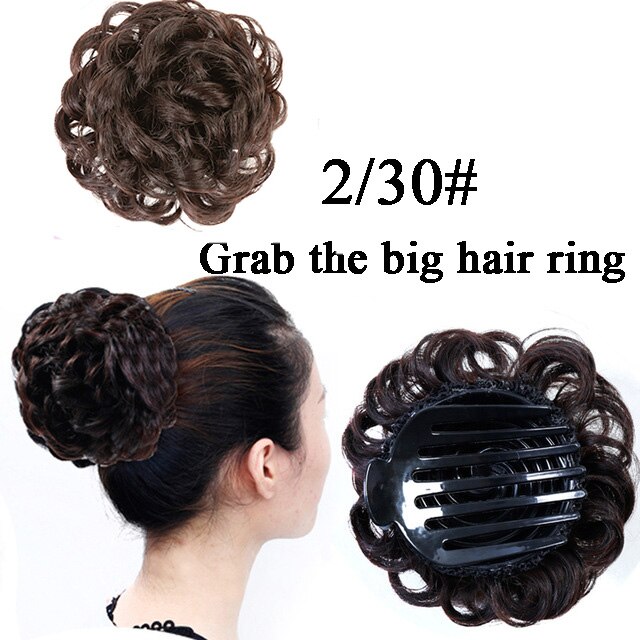 DIFEI-chignon Donut, chignon synthétique, griffes à clip, accessoires pour chignon, extension capillaire pour femmes: 4/30HL