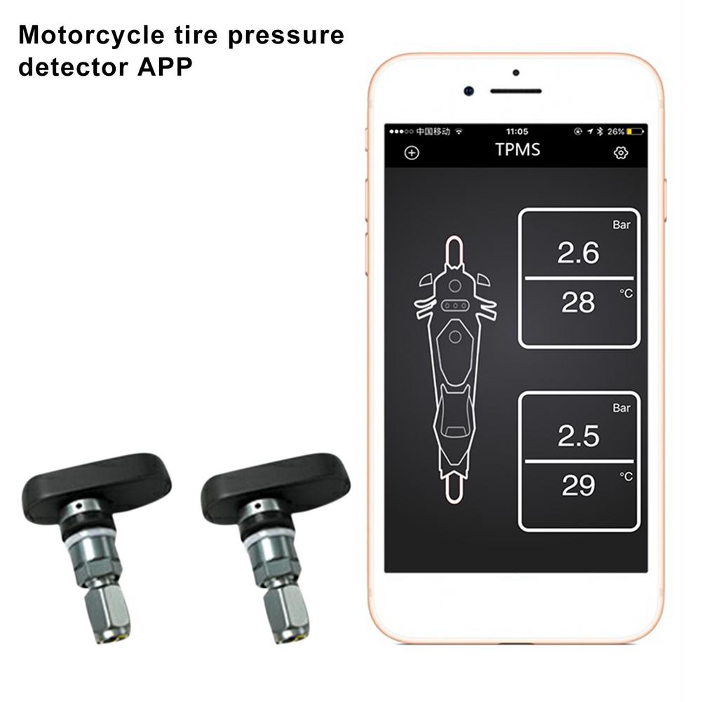 Tire Monitoring System Mobile APP Bluetooth Tire Pressure TPMS For Motorcycles Locomotives 2-wheel Small Monitor For Pressure