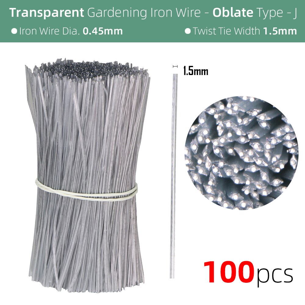Câble torsadé de jardin en plastique, 10/12/15/20CM, cordon de Support de plante, de vigne grimpante, Ligature, fil d&#39;alimentation fixe multifonction: 12cm / transparentx100pcs