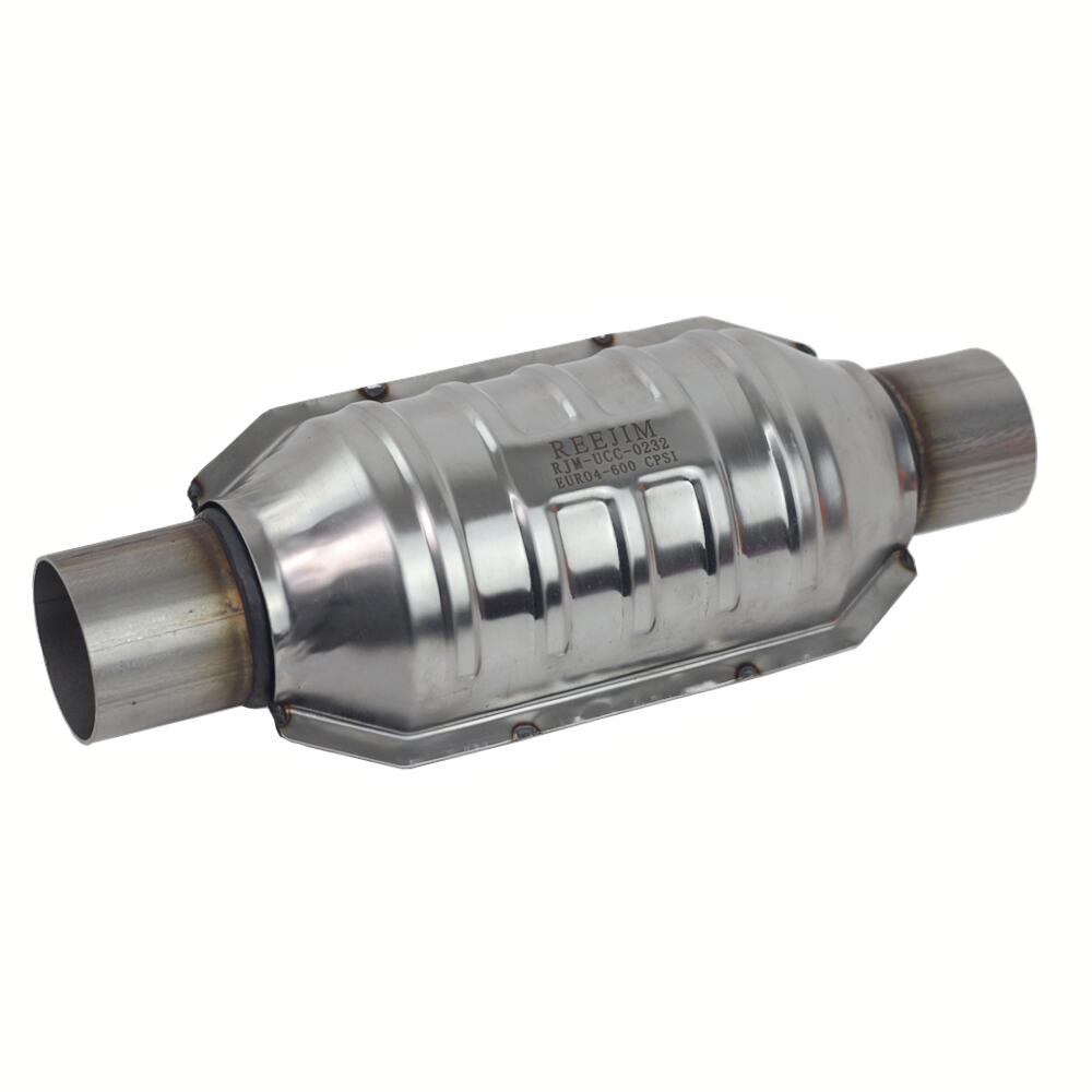 REEJIM 51mm 57mm 63mm EURO 4 Universal Catalytic Converter With 600 cpsi Ceramic Catalyst