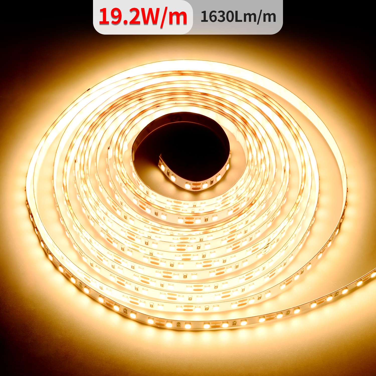Tira de luces LED SMD2835 de 2700K, 120 LEDs/m, Flexible, regulable, 2835, cinta de iluminación LED cortable, listado por UL, DC12V, 5m para decoración del hogar: De Color7