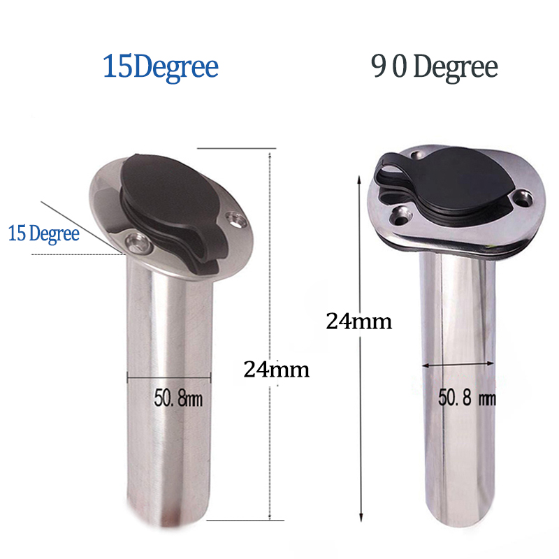 Stainless Steel Fishing Pole Stand Bracket Fishing Marine Accessory Tackle tool Rack Flush Mount Boat Fishing Rod Holder