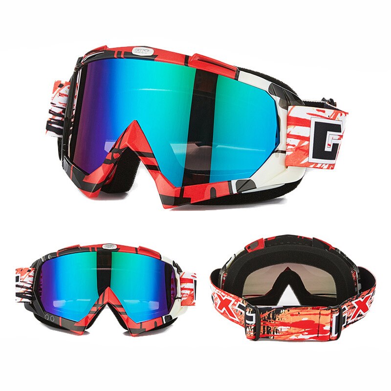 Inverno das mulheres dos homens máscara de esqui óculos snowboard óculos de esqui neve motocross snowmobile ciclismo à prova de vento transporte da gota: Vermelho