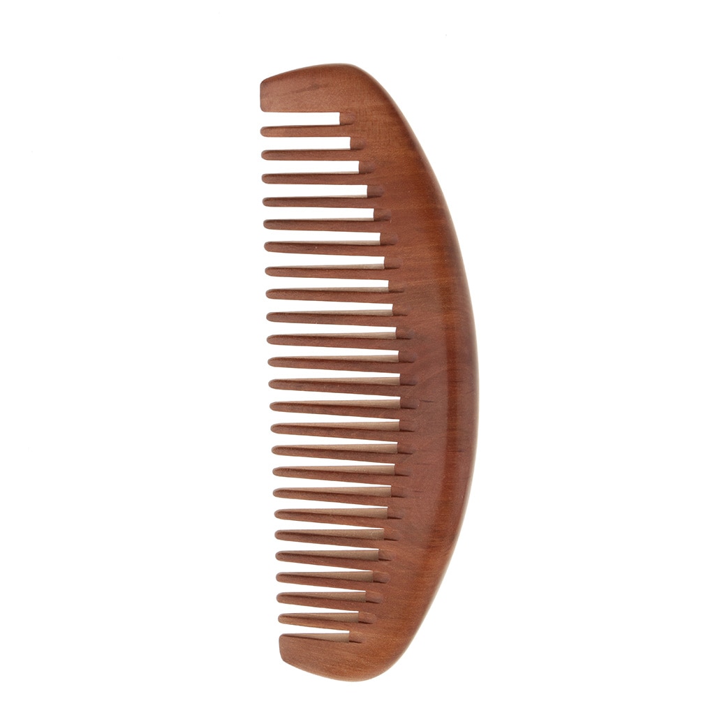 Handgemaakte Perzik Houten Kam Hair Care Borstel Hoofdhuidmassage Haarverzorging Fijn/Brede Tanden