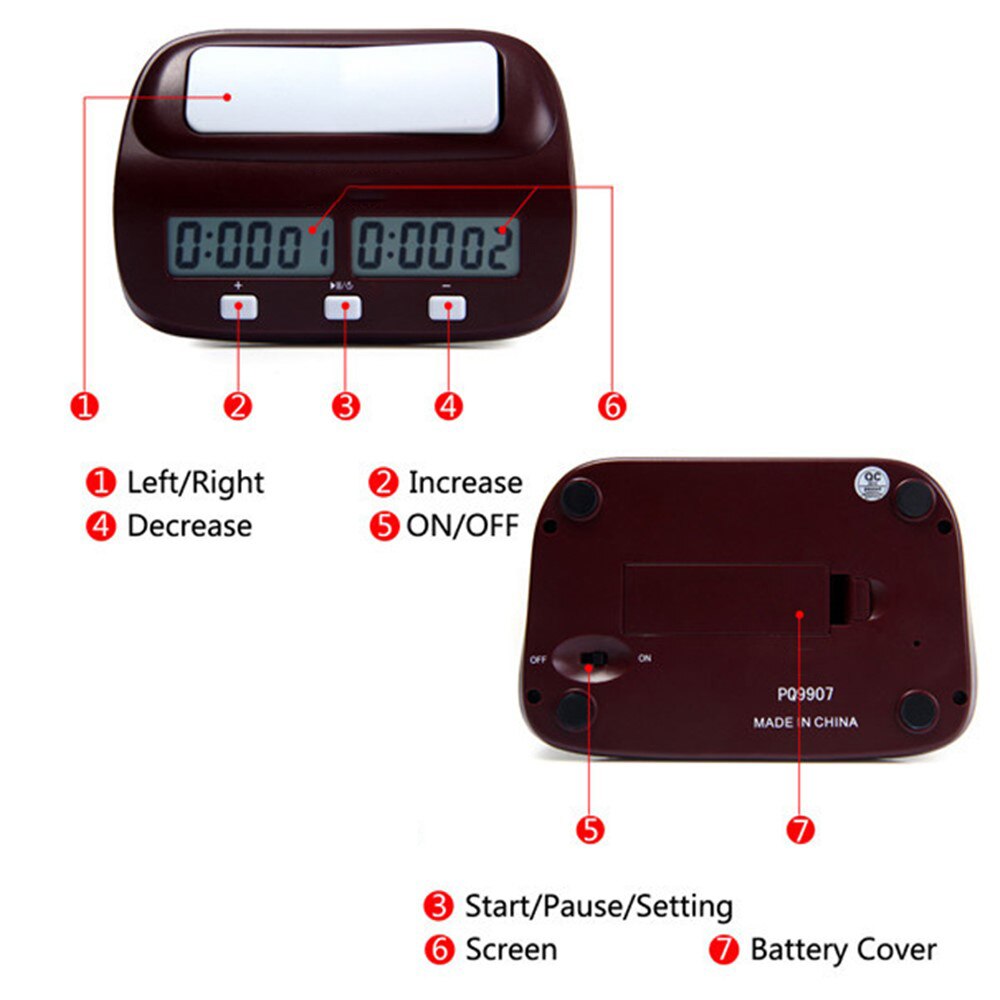 LEAP Digital Chess Clock Count Up Down Timer Sports Electronic Chess Clock I-GO Competition Board Game Chess Watch