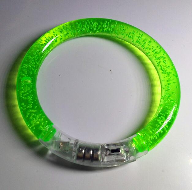 Novelty Luminous Wristband LED Flash Crystal Gradient Color Bracelet Children's Party for Kids Play Glow in the Dark Toys DS39: green A