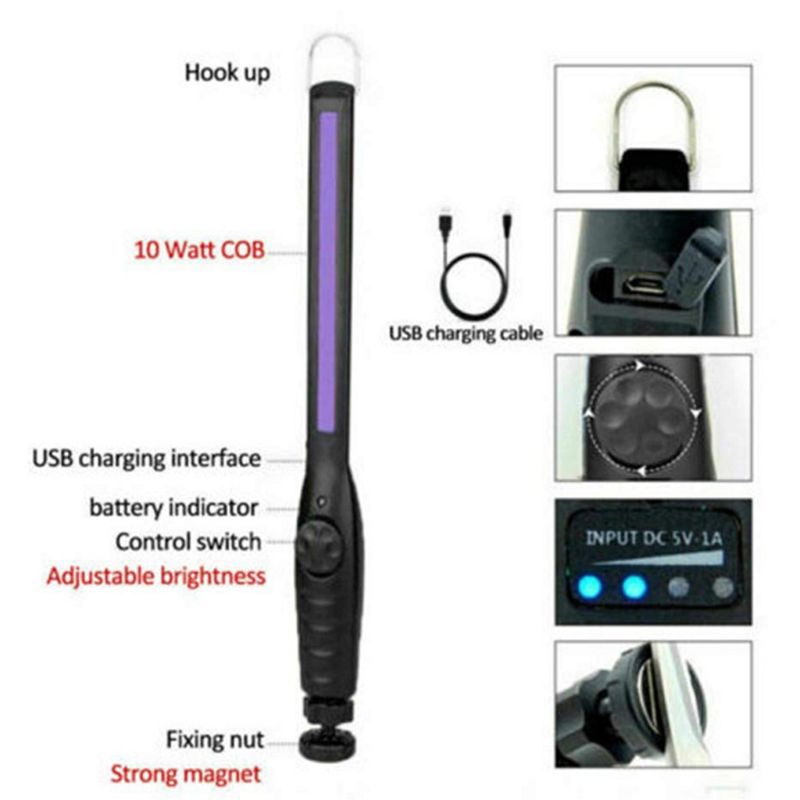 21/30 Light Beads Portable UV Light Stick for Car Household School Hotel Handheld Germicidal Lamp Wand