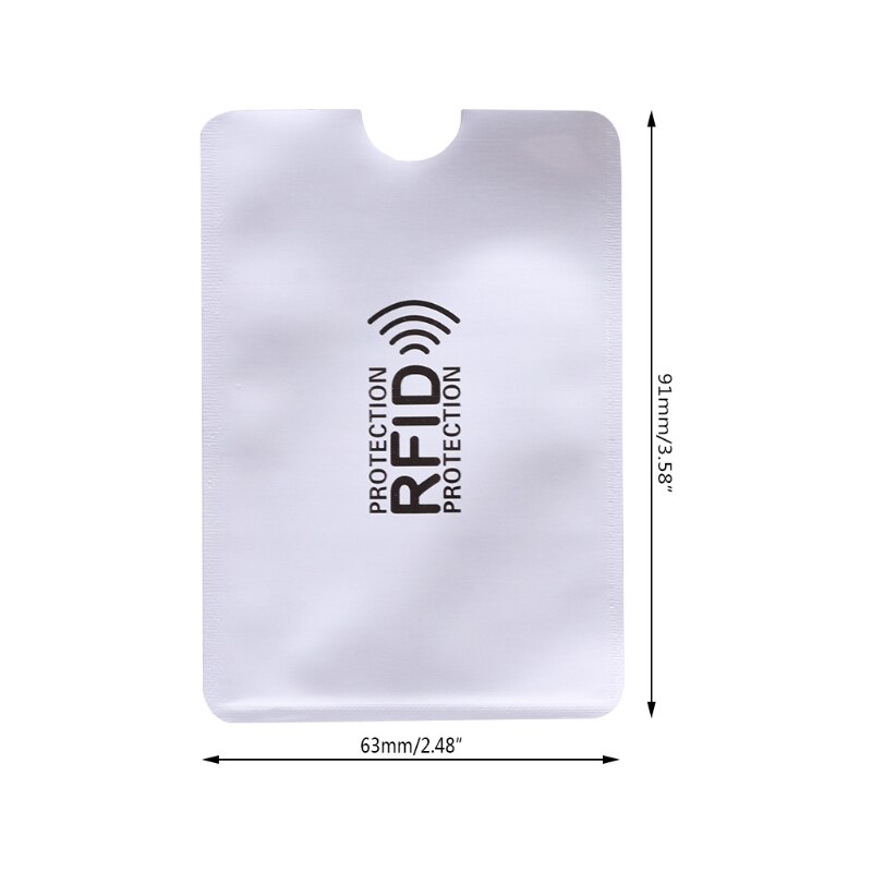Anti-Scan Card Sleeve Credit RFID Card Protector Anti-magnetic Aluminum Foil Portable Bank Card Holder