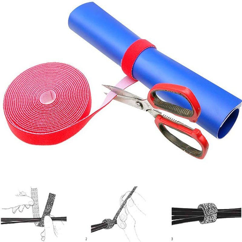 5M/Roll Klittenband Kabelbinders Bandjes Herbruikbare Bevestiging Kabelbinder Draad Bandjes Sluiting Bandjes Double Side pads Diy 15/20Mm