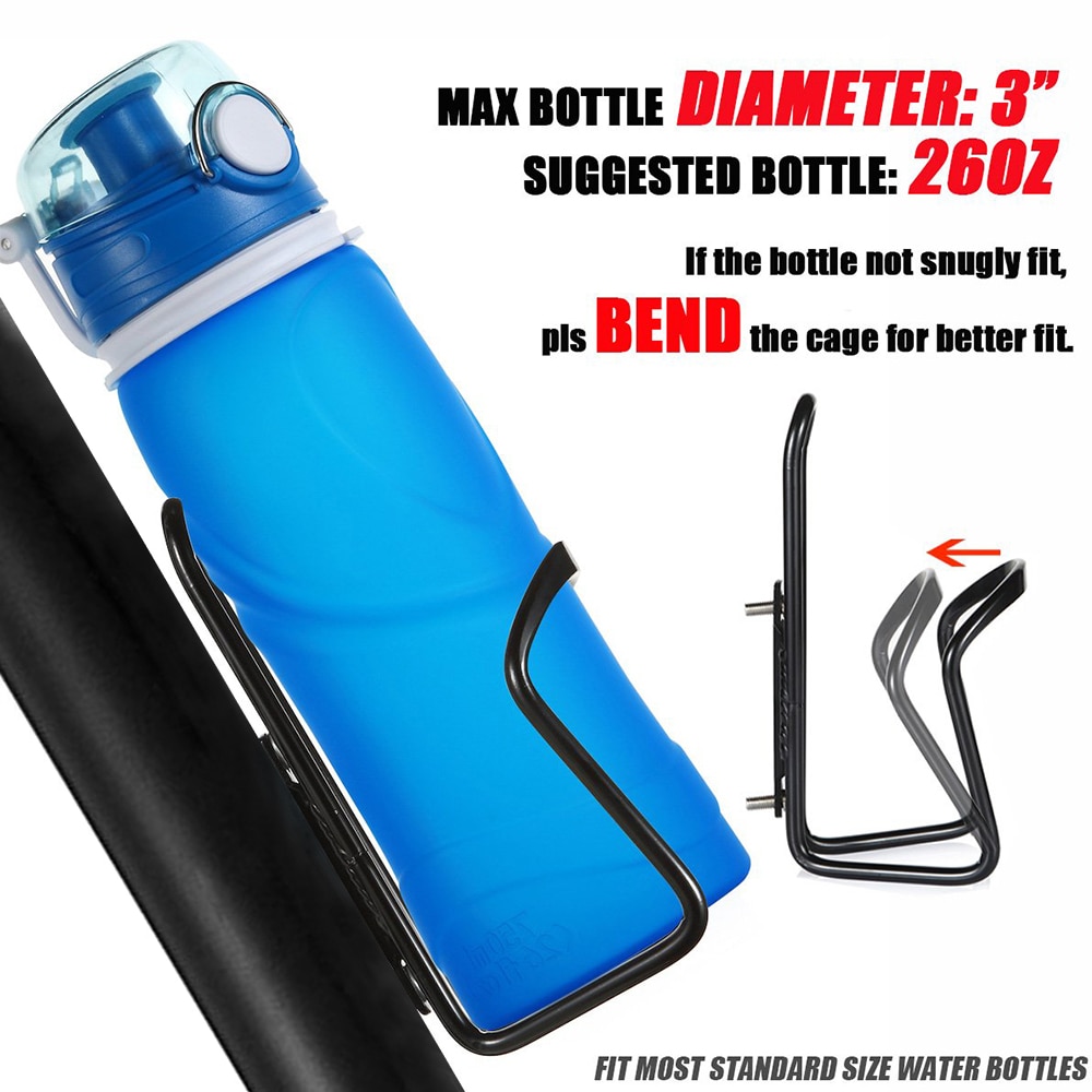 Aluminium Legierung Bike Radfahren Fahrrad Trinken Wasser Flasche Rack Halter Halterung Berg Faltrad Käfig für 26 Unzen Flasche