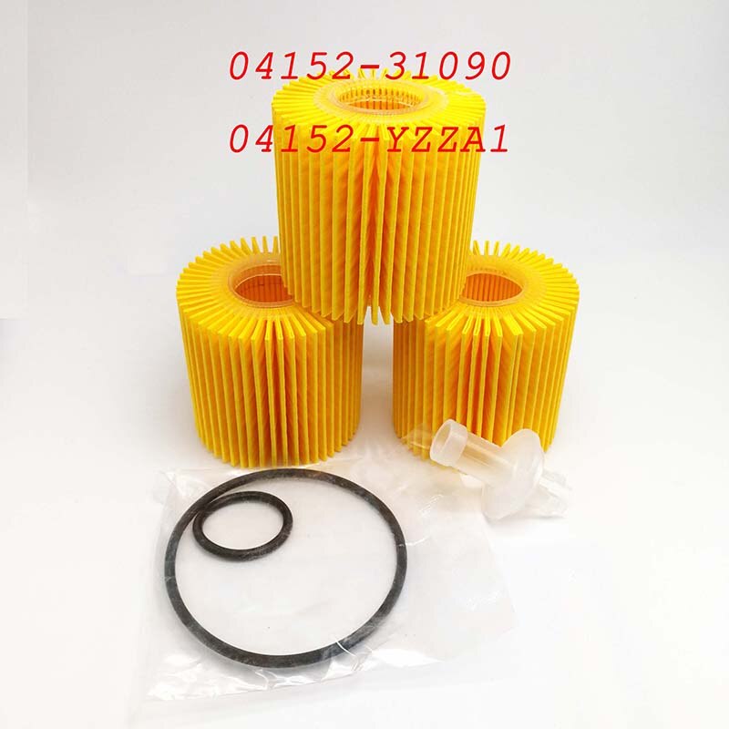For Toyota Avalon Camry Highlander RAV4 Sienna Tacoma Venza Lexus 04152-YZZA1 04152-31090 Oil Filter Kits 6/3/1Pcs: 3Pcs