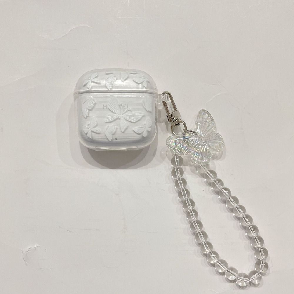 Transparent Earphone Protective Case Bracelet Key Chain Shockproof Bluetooth Earphone Case Portable for HUAWEI FreeBuds SE2: SKY BLUE