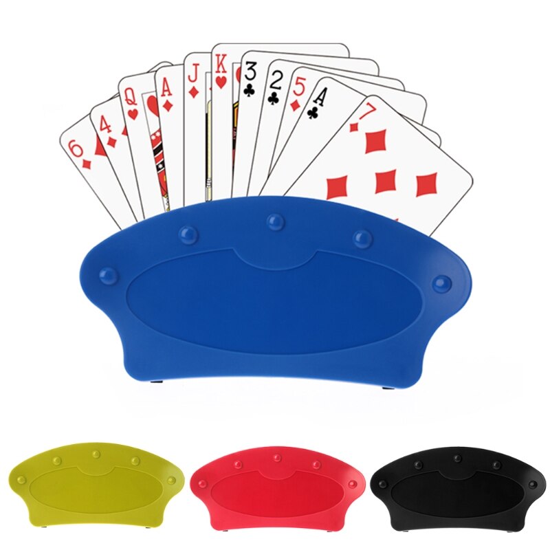 4Pcs Speelkaart Houders Poker Stand Zetel Luie Poker Base Game Organiseert Handen 24BD
