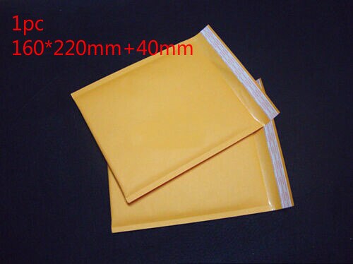 10 st/lot rosa papper bubbel vadderade brev kuvert påse bubbel post kuvert påse förpackning påsar brevpåsar: 1pc(160 x 220 40mm)