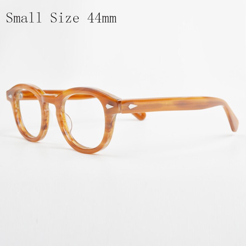 Johnny Depp Optische Brillen Brilmontuur Mannen Met Case & Box Computer Recept Lemtosh Stijl Glazen Frame Voor Mannelijke: YQ550 Brown 44mm