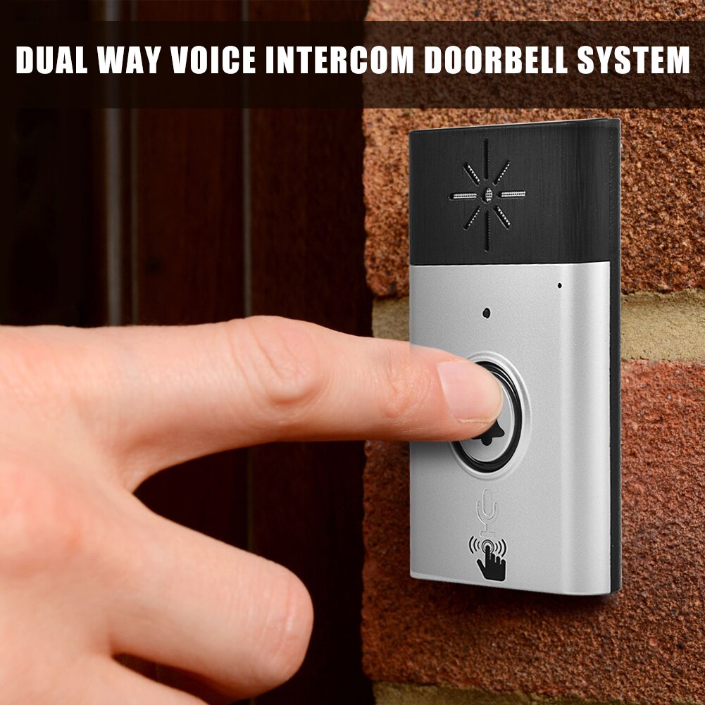 Mini Wireless Doorbell Dual Way Voice Intercom Doorbells 2.4GHz Intercom Doorbell With Mic And Speaker Interphone System​​