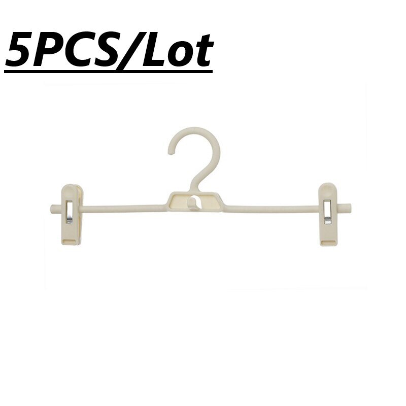 5 pièces/lot anti-dérapant en plastique pantalon pince support multifonctionnel vêtements organisateur cintre anti-dérapant réglable vêtements pince directe: khaki