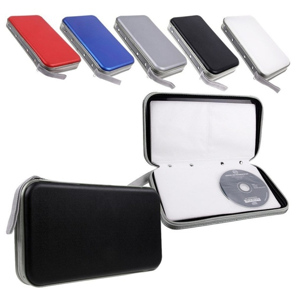 Portable cd Box 80pcs Disc CD DVD Wallet Storage Organizer Case Boxes Holder CD Sleeve Hard Bag Album Box with Zipper