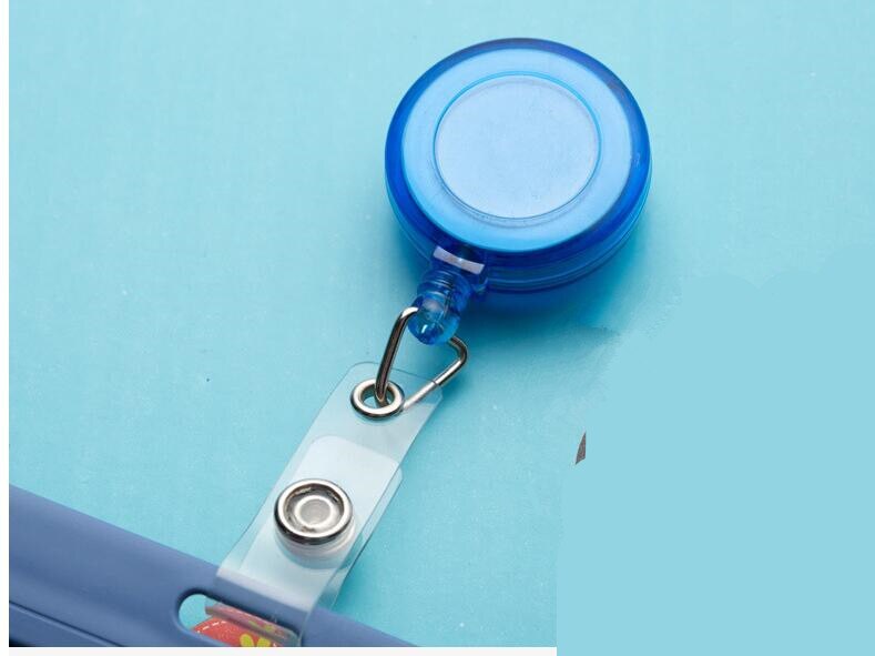 Etya slik farve id-kort navneskilt holdere anti-tabt klip kontor kvinder mænd studiekort rulle udtrækkelig badge holder klip: Blå