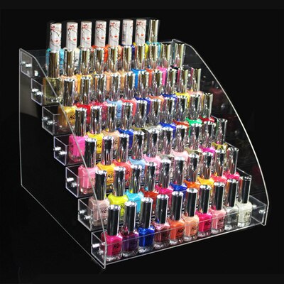 Kosmetika smycken display hylla akryl makeup arrangör läppstift ansiktskräm glasögon ram mask läppstift ram nagellack rack: 7 lager